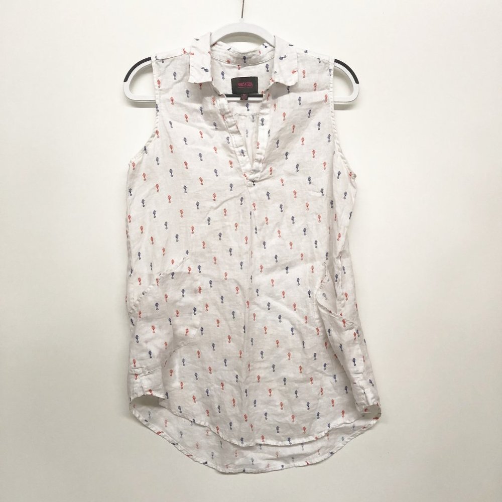 Forcynthia Seahorse Embroidered Beach Dress M
